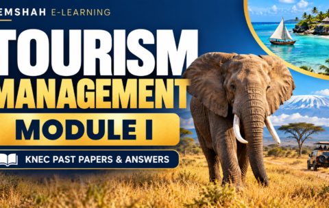 Tourism Management Module I KNEC past papers and answers with Kenyan safari and coastal scenery