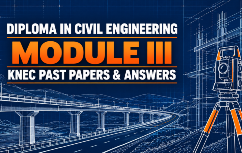 Diploma in Civil Engineering Module III course cover showing a bridge, road, and surveying instrument.