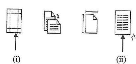 Figure 1: word-processing toolbar with labelled icons (i) and (ii)