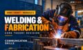 Jemshah KNEC Craft Welding and Fabrication — Module II Communication Skills core theory revision course cover, with a welder wearing protective equipment.