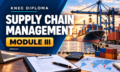 KNEC Diploma in Supply Chain Management — Module III, with cargo port and international purchasing imagery