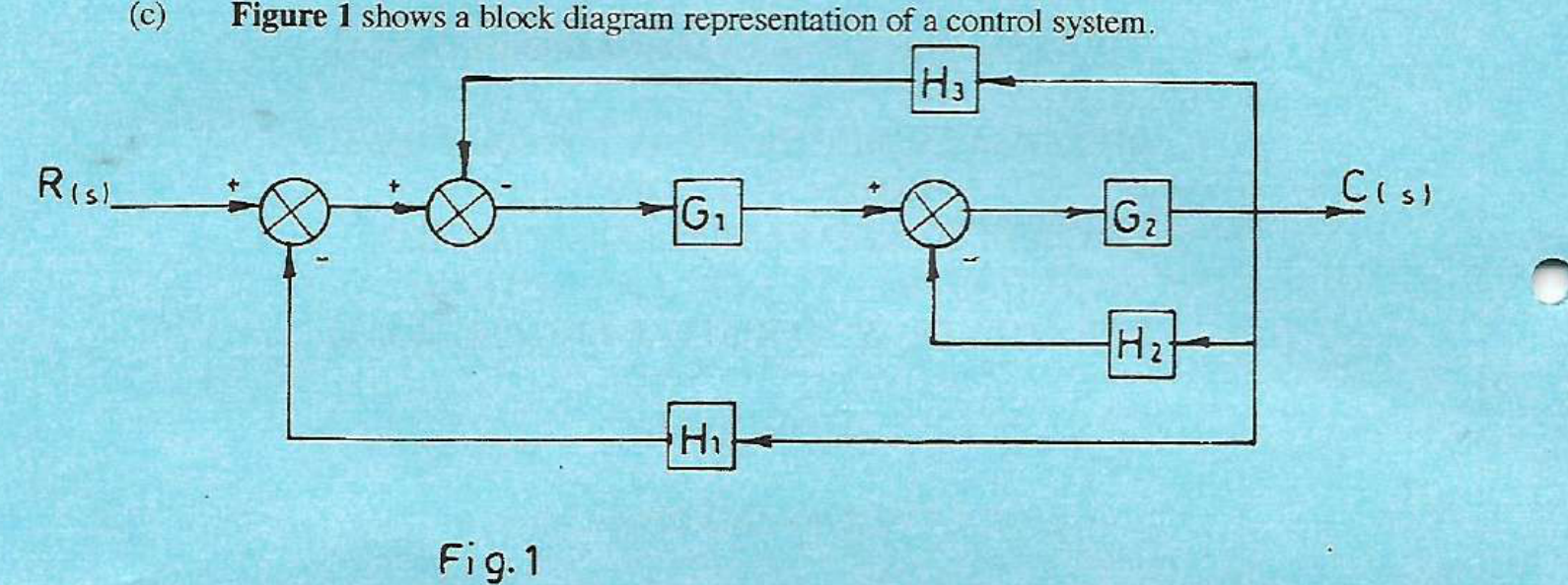 Printed Figure 1 with the H1, H2 and H3 negative feedback paths.